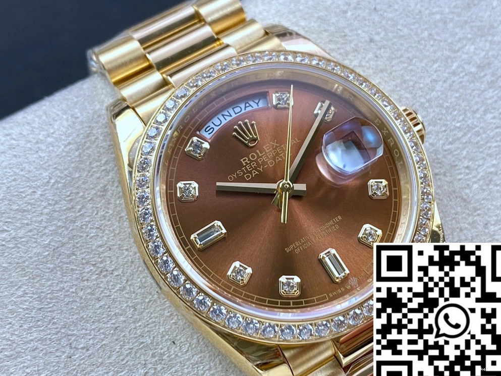 M128348RBR-0005 Factory Rolex Date EW Brown Day Dial 0125